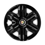 Set 4 capace roti Hubcaps fast black R15 Compatibil Cu Alfa Romeo
