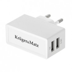 Alimentator retea dual USB 2.1A Kruger&amp;amp;amp;Matz foto