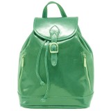 Rucasac dama din piele naturala, verde, R110V