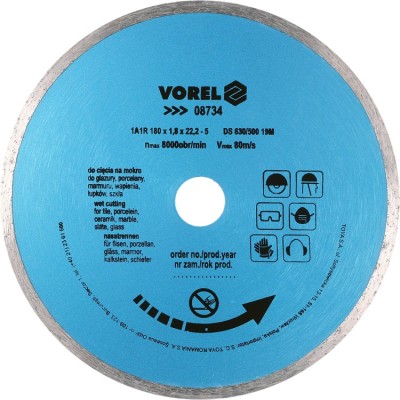 Disc diamantat 180 mm VOREL foto
