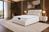 Pat Convers 160x200 cm Tapitat Stofa Teddy Alb Somiera Inclusa