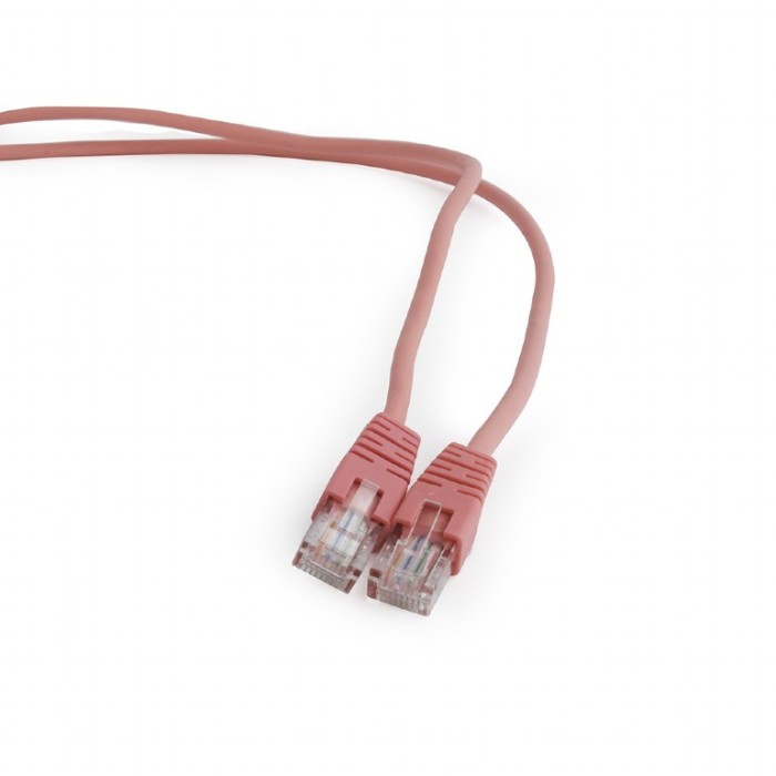 PATCH CORD UTP GEMBIRD Cat5e, cupru-aluminiu, 0.5 m, roz, AWG26, &quot;PP12-0.5M/RO&quot; (timbru verde 0.08 lei)