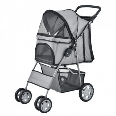 Carucior transport patrupede Mew, 73 x 46 x 100 cm, metal/poliester, gri,... foto