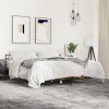 Gossi cadru de pat, stejar fumuriu 180x200 cm lemn prelucrat si metal