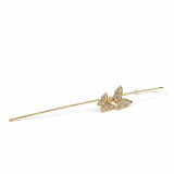 Cercel ear cuff cu fluturi