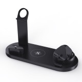 Incarcator wireless ZYTEQ&reg; 4 in 1, statie universala Qi, fast charge 15W, compatibil Apple Watch, AirPods, iPhone, Android, Samsung, Huawei, negru