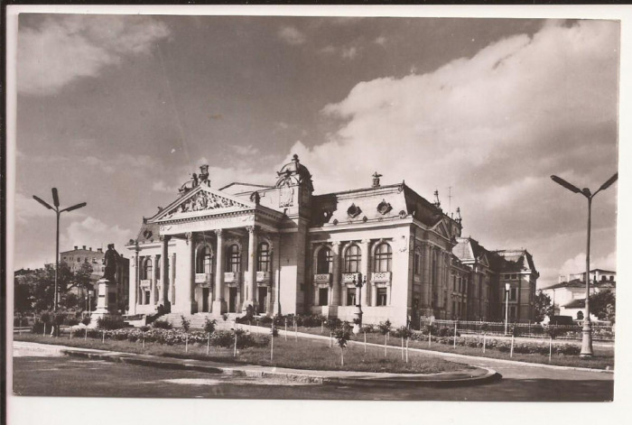 Carte Postala veche Romania - Iasi - Teatrul National, Circulata 1965