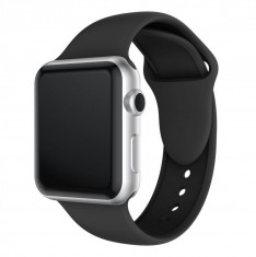 Curea compatibila Apple Watch 1/2/3/4, silicon, 42/44mm, negru foto