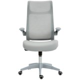 HOMCOM Scaun de birou ergonomic cu cotiere reglabile și tetieră, gri | Aosom Romania