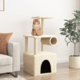 Cumpara ieftin Ansamblu de pisici cu st&acirc;lpi din funie de sisal, crem, 109,5 cm