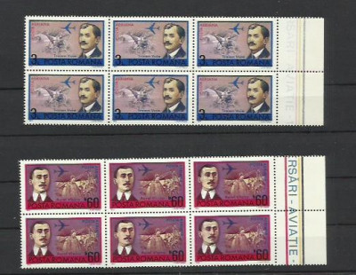 Romania MNH 1972 - Aniversari Aviatie - LP 803 X6 foto