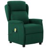 VidaXL Scaun de masaj Verde &icirc;nchis 67.5 x 93.5 x 101.5 cm țesătură