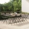 vidaXL Scaune de bistro pliabile, 8 buc., gri, poliratan și oțel 3152120