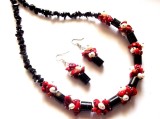 Set onix ,coral si perle naturale 43123
