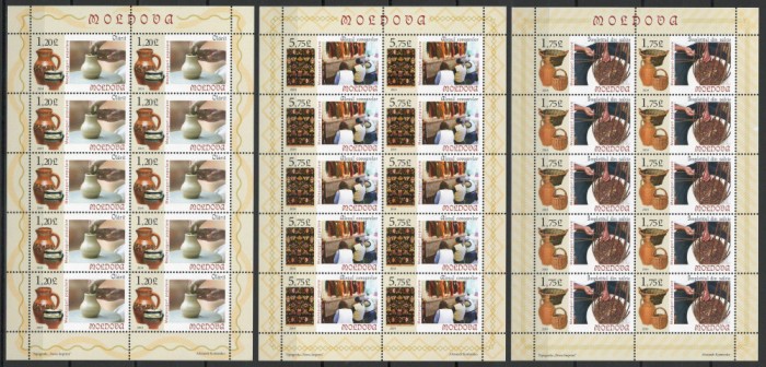 Moldova 2014 Mi 858/60 MNH - klb Mestesuguri traditionale