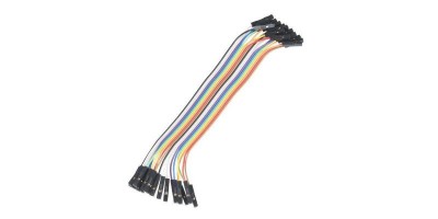 Set cabluri breadboard cu conectori mama-mama, lungime 20cm, set 40 fire colorate foto