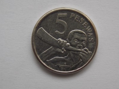 5 PESEWAS 2007 GHANA foto