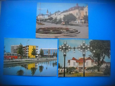 HOPCT LOT 3677 -IP- 3 CARTI POSTALE-TARGU MURES-CIRCULATE foto