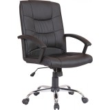 Scaun directorial GN02, ergonomic, cadru cromat, inaltime ajustabila, balans, 100 kg, negru