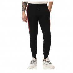 Pantaloni Sport De Barbati Edon Negru Cu Rosu