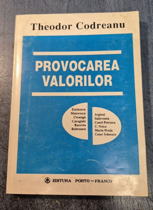 Provocarea valorilor Theodor Codreanu cu autograf