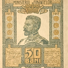 SD0019 Romania 50 bani 1917 Ferdinand