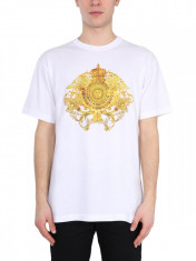 Tricou barbat VERSACE JEANS COUTURE PRINTED T-SHIRT WITH RHINESTONES B3GWA740 11620003 foto