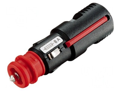 Mufă brichetă auto cu terminal şurub 12-24VDC 8A foto