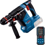 Bosch GBH 187-LI One Chuck + GLM 50-27 C - Rotopercutor SDS-Plus 2.4 J + Telemetru laser 50 m +/-1.5 mm/m 30 valori memorate bluetooth display color