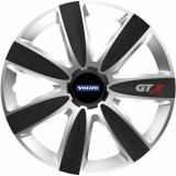 Cumpara ieftin Set 4 Capace Roti GTX Carbon Gri-Negru R15, Pentru Volvo, Autohelix MSA