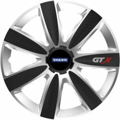 Set 4 Capace Roti GTX Carbon Gri-Negru R17, Compatibil Cu Volvo