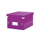 Cutie depozitare carton laminat Leitz Click &amp; Store Mica A5 cu suport etichetă