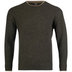 Jack Pyke Ashcombe Pulover 100% l&acirc;nă de miel cu guler O, culoare oliv, mărimea L