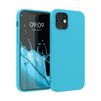 Husa Kwmobile pentru Apple iPhone 12/iPhone 12 Pro, Silicon, Albastru, 53938.205 foto