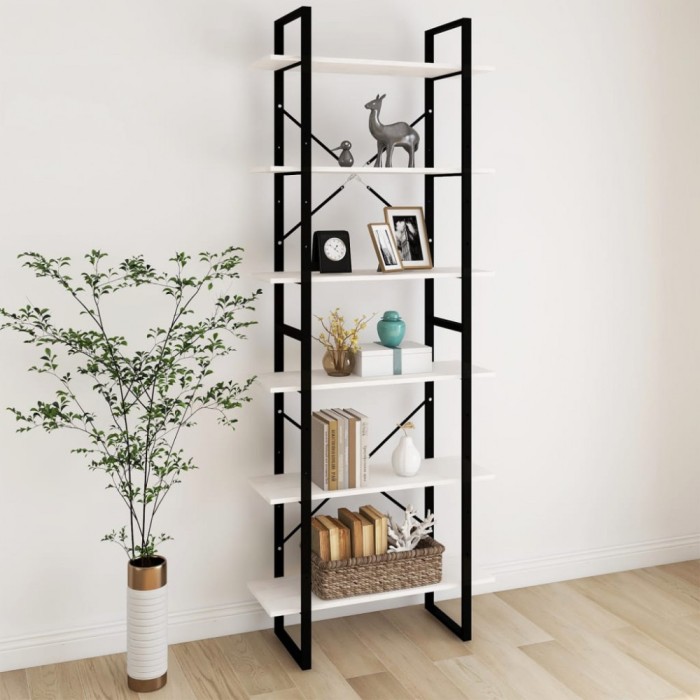 Gossi dulap inalt, alb, 80x30x210 cm, lemn masiv de pin