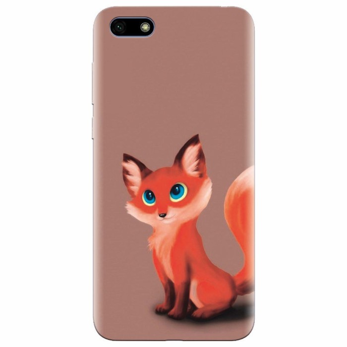 Husa silicon pentru Huawei Y5 Prime 2018, Fox Cartoon Animal And