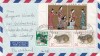 FILATELIE TEMATICA - PLIC JAPONIA TEMATICA FAUNA IEPURI AIRMAIL, Stampilat