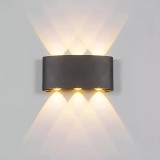 Fantas Aplica LED de Exterior si Interior, 6 Surse x 1W, IP65, Metalic, Negru, 3000K ModernLight Concept