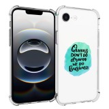 Husa antisoc pentru iphone 16e, airbag pro, clear, queens don&#039;t do drama we do business