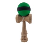 Kendama X Originala, Profesionala, Cyrax, 18 cm, din Lemn, Rubber Grip, Negru/Verde