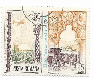 Romania (228b) - Ziua marcii postale romanesti, 1966 - obliterata foto