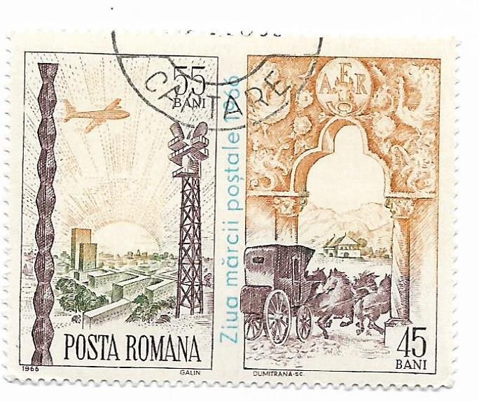 Romania (228b) - Ziua marcii postale romanesti, 1966 - obliterata