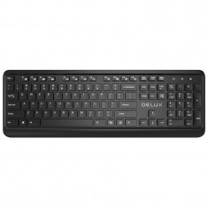 Kit TASTATURA si Mouse DELUX, "KA190+M320", wireless, 104 taste format