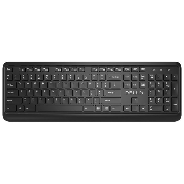 Kit TASTATURA si Mouse DELUX, &quot;KA190+M320&quot;, wireless, 104 taste format