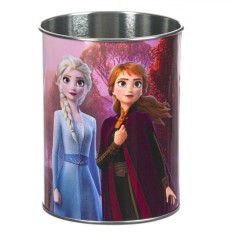 Suport Pixuri Metalic Disney, Frozen II, Rotund, Multicolor, Diametru 8x10.5cm