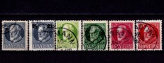 ✅ (S44) Germania veche - Bayern 1916 &amp;quot; Regele Ludwig III &amp;quot; serie completa Michel 110/115 , stampilate foto