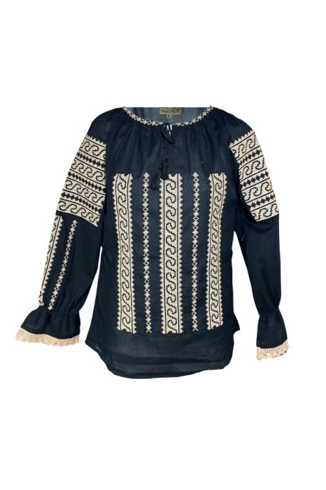 Bluza dama casual R 25, marime 3XL, negru/bej