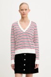 Tommy Jeans pulover de bumbac culoarea alb, light, DW0DW19888