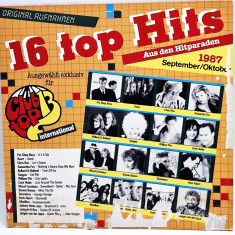 Various ‎– 16 Top Hits Aus Den Hitparaden 1987 September/Oktober LP vinyl