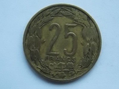 25 FRANCS 1962 CAMERUN foto